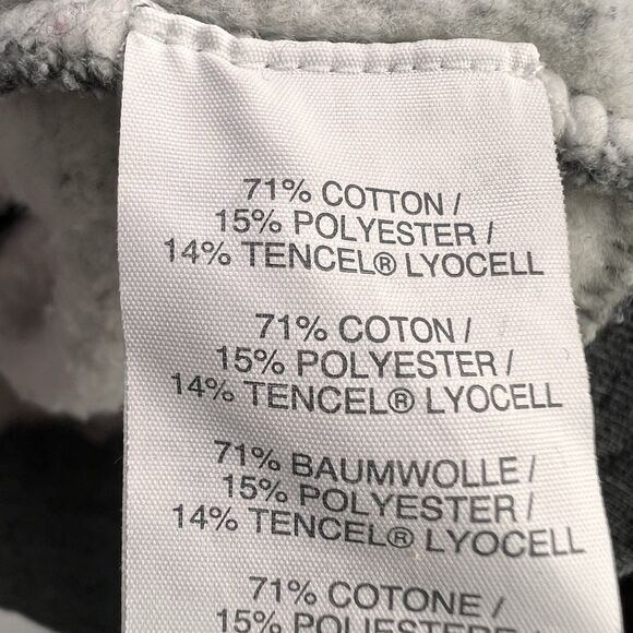 J. Crew Zip Up Hoodie Size Medium Gray Sherpa Lined Track Stripe Jacket Style - Picture 7 of 7